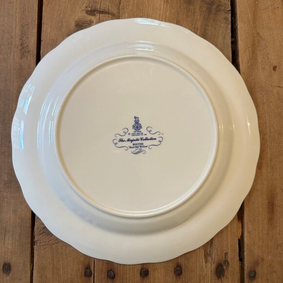 Booths REAL OLD WILLOW Blue & White Transferware Dinner Plate - Picture 3 of 10